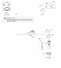 Alternator Regulator Electric Starters Ignition Diagram and Parts List for 49M977-0110-E1  Briggs and Stratton Engine